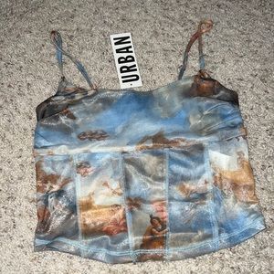 Urban outfitters shimmer corset top